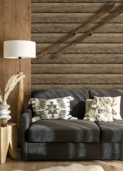 Chesapeake Yellowstone Bunkhouse Wallpaper - Mahogany