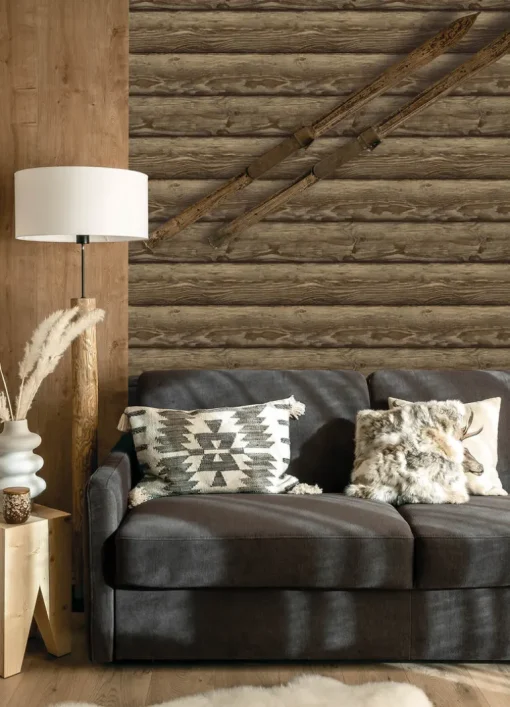 Chesapeake Yellowstone Bunkhouse Wallpaper - Chestnut