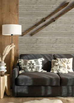 Chesapeake Yellowstone Lodgepole Wallpaper - Grey