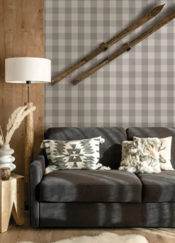 Chesapeake Yellowstone Lumberjack Wallpaper - Grey