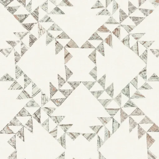 Chesapeake Yellowstone Scrap Quilt Wallpaper - Light Brown