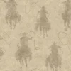 Chesapeake Yellowstone Stockman Silhouette Wallpaper - Khaki
