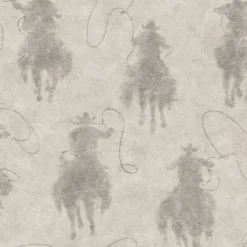 Chesapeake Yellowstone Stockman Silhouette Wallpaper - Grey