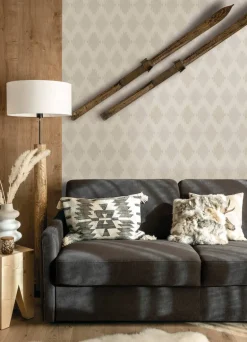 Chesapeake Yellowstone Stitched Heirloom Wallpaper - White