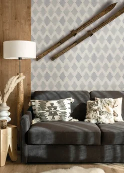 Chesapeake Yellowstone Stitched Heirloom Wallpaper - Indigo