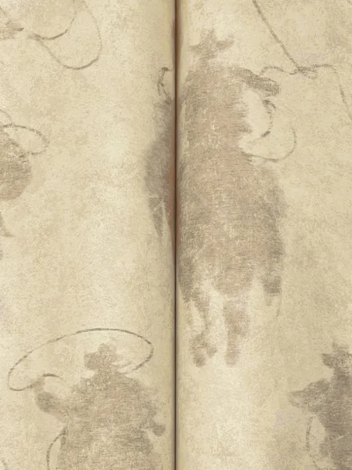 Chesapeake Yellowstone Stockman Silhouette Wallpaper - Khaki