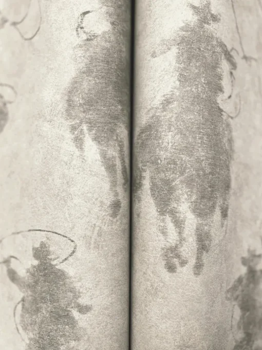 Chesapeake Yellowstone Stockman Silhouette Wallpaper - Grey