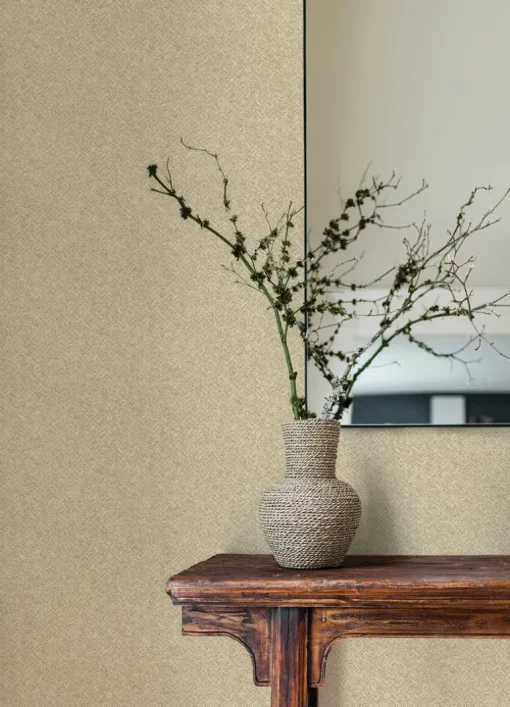 Chesapeake Yellowstone Woven Basket Wallpaper - Khaki