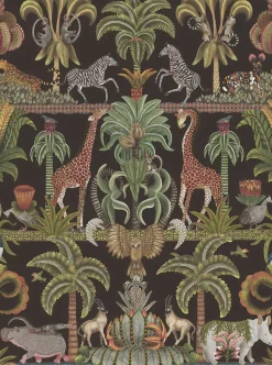 Cole & Son Ardmore-Jabula Afrika Kingdom Wallpaper - Green & Black