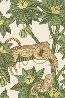 Cole & Son Ardmore-Jabula Satara Wallpaper - Spring Green & Sand