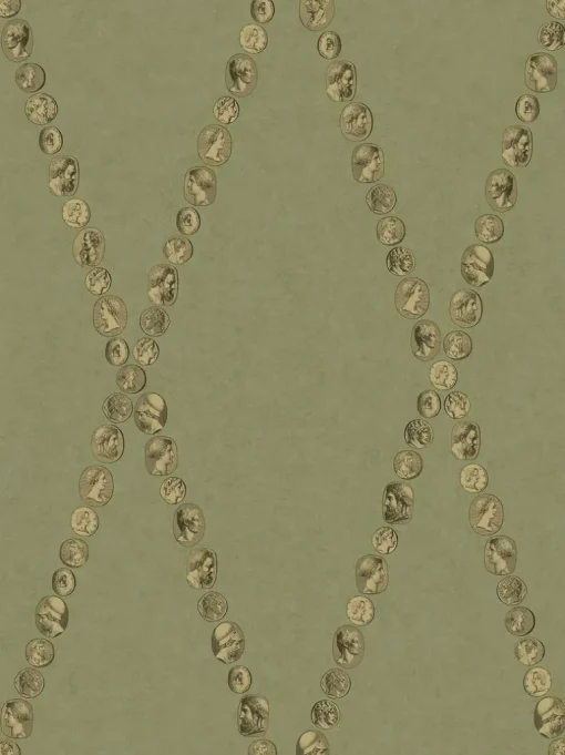 Cole & Son Fornasetti Senza Tempo II Cammei Wallpaper - Olive