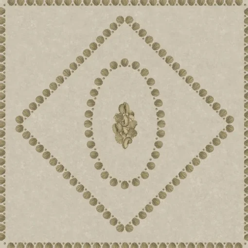 Cole & Son Fornasetti Senza Tempo II Conchiglie Wallpaper - Gold on Stone