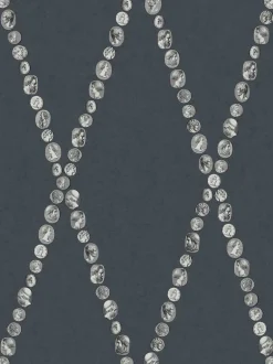 Cole & Son Fornasetti Senza Tempo II Cammei Wallpaper - Silver on Ink