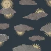 Cole & Son Fornasetti Senza Tempo II Soli E Nuvole Wallpaper - Gold & Silver