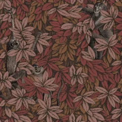 Cole & Son Fornasetti Senza Tempo II Foglie E Scimmie Wallpaper - Autumnal