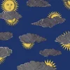 Cole & Son Fornasetti Senza Tempo II Soli E Nuvole Wallpaper - Yellow & Blue