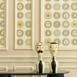 Cole & Son Fornasetti Senza Tempo II Soli Wallpaper - Cream & Gold