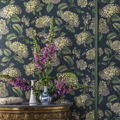 Cole & Son Fornasetti Senza Tempo II Ramo Di Ortensia Wallpaper - Ink