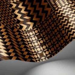 Cole & Son Fornasetti Senza Tempo II Geometrico Wallpaper - Black & Gold