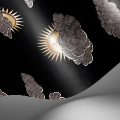 Cole & Son Fornasetti Senza Tempo II Soli E Nuvole Wallpaper - Gold & Silver