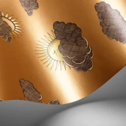 Cole & Son Fornasetti Senza Tempo II Soli E Nuvole Wallpaper - Gold