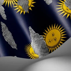 Cole & Son Fornasetti Senza Tempo II Soli E Nuvole Wallpaper - Yellow & Blue
