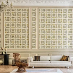 Cole & Son Fornasetti Senza Tempo II Soli Wallpaper - Cream & Gold