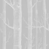 Cole & Son Woods Wallpaper - Grey & White