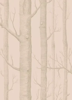 Cole & Son Woods Wallpaper - Pink & Gilver