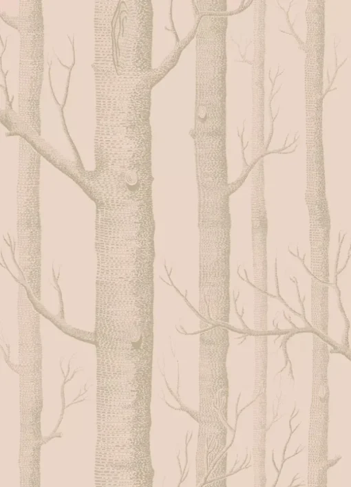 Cole & Son Woods Wallpaper - Pink & Gilver