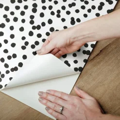 Confetti Dots Peel & Stick Wallpaper - Black & White