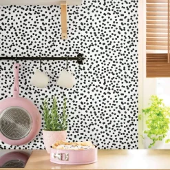 Confetti Dots Peel & Stick Wallpaper - Black & White