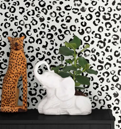 Daisy Bennett Classic Leopard Peel & Stick Wallpaper - Black & White