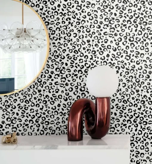 Daisy Bennett Classic Leopard Peel & Stick Wallpaper - Black & White