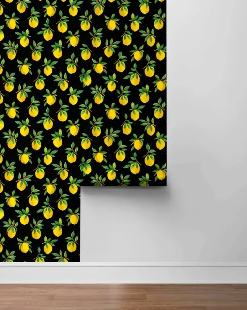 Daisy Bennett Lemoncello Peel & Stick Wallpaper - Black