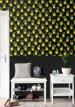 Daisy Bennett Lemoncello Peel & Stick Wallpaper - Black