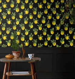 Daisy Bennett Lemoncello Peel & Stick Wallpaper - Black