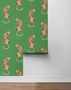 Daisy Bennett Leopard King Peel & Stick Wallpaper - Green