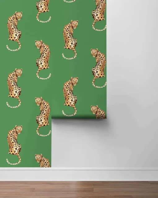 Daisy Bennett Leopard King Peel & Stick Wallpaper - Green