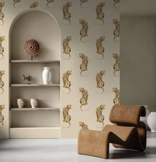 Daisy Bennett Leopard King Peel & Stick Wallpaper - Pale Oak