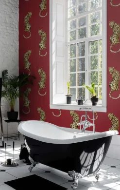 Daisy Bennett Leopard King Peel & Stick Wallpaper - Red