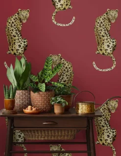 Daisy Bennett Leopard King Peel & Stick Wallpaper - Red