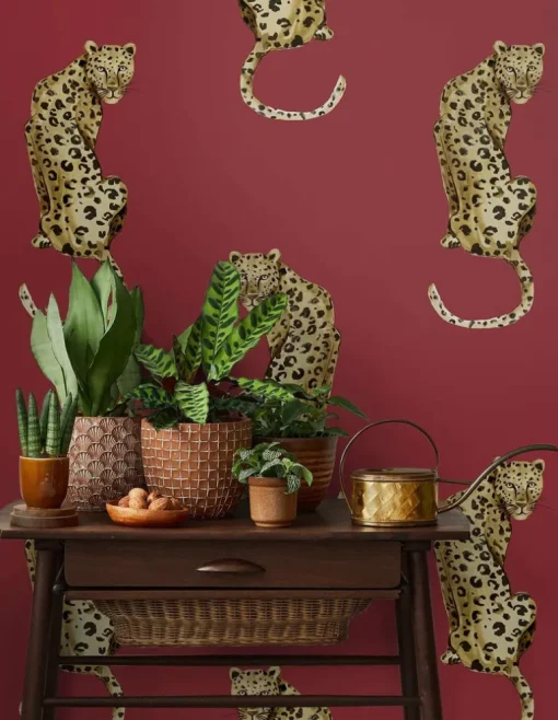 Daisy Bennett Leopard King Peel & Stick Wallpaper - Red