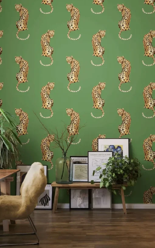 Daisy Bennett Leopard King Peel & Stick Wallpaper - Green