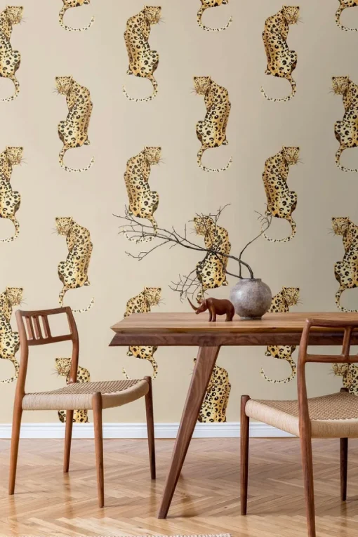 Daisy Bennett Leopard King Peel & Stick Wallpaper - Pale Oak