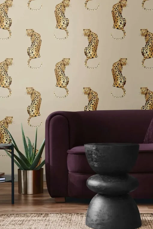 Daisy Bennett Leopard King Peel & Stick Wallpaper - Pale Oak
