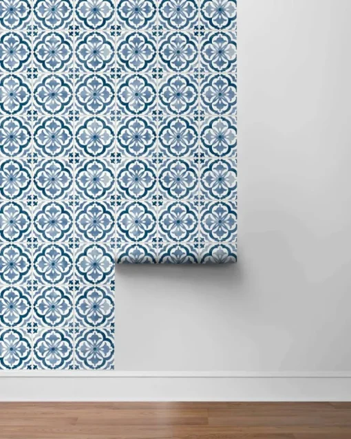 Daisy Bennett Sorento Tile Peel & Stick Wallpaper - Navy Blue