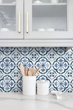Daisy Bennett Sorento Tile Peel & Stick Wallpaper - Navy Blue