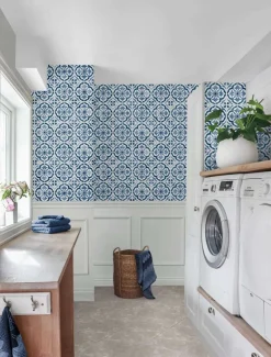 Daisy Bennett Sorento Tile Peel & Stick Wallpaper - Navy Blue