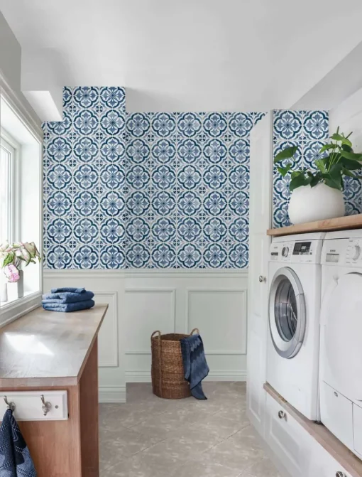 Daisy Bennett Sorento Tile Peel & Stick Wallpaper - Navy Blue